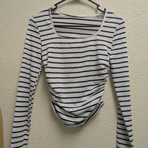 Unbranded white and black striped shirt